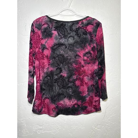 Dressbarn burnout velvet corset style top womens large witchy whimsigoth y2k - Picture 6 of 9